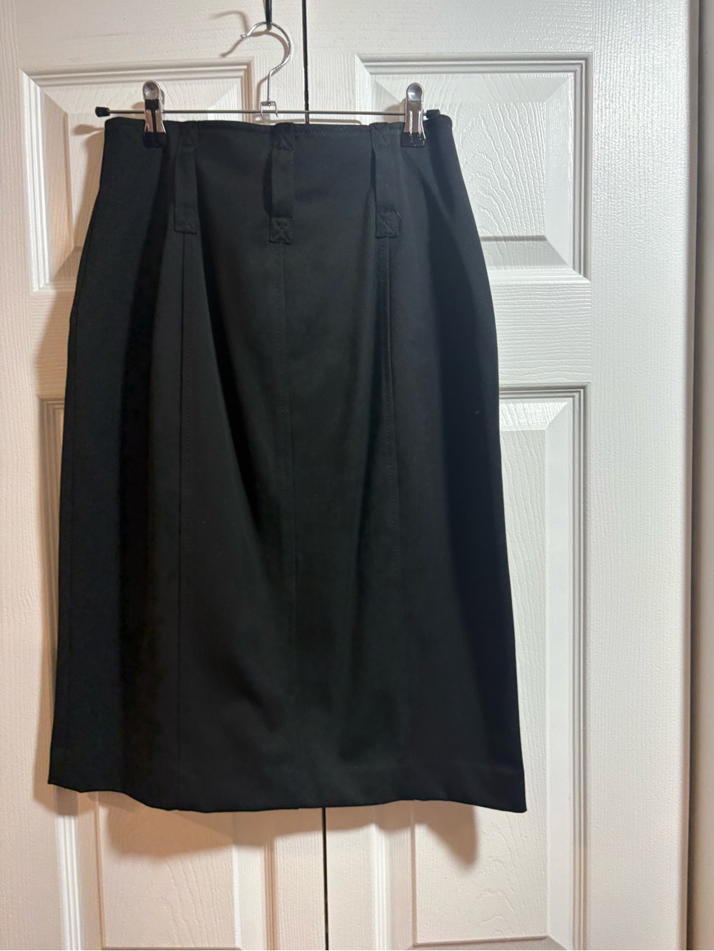 Ann Taylor Black Double-Breasted Midi Pencil Skirt Office Chic career wear - Picture 3 of 4